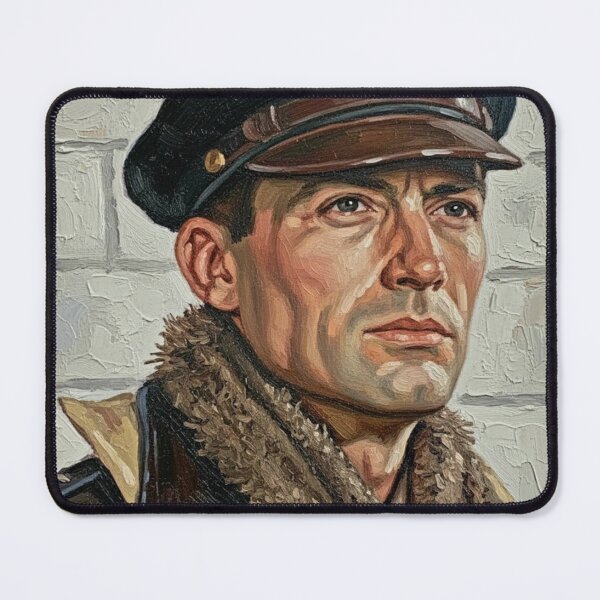 Item preview, The Noble Aviator: Gregory Peck Military Impasto Portrait designed and sold by Art's Diner.