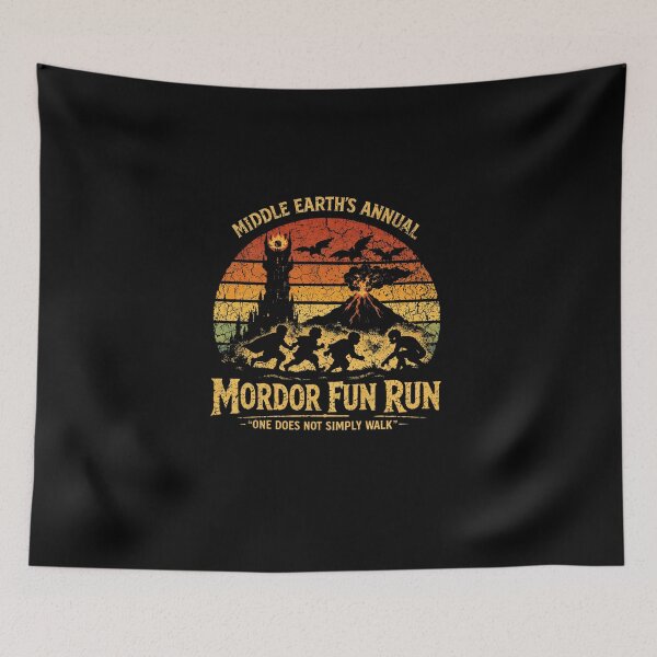 Artikelvorschau, Lustiges Wettrennen nach Mordor – man geht nicht einfach zu Fuß. Witziges Wander-T-Shirt entworfen und verkauft von Nerdventure.
