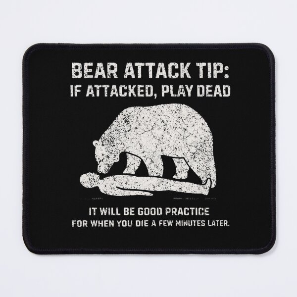 Item preview, Hiking t-shirt tips in case of a bear attack designed and sold by Nerdventure.