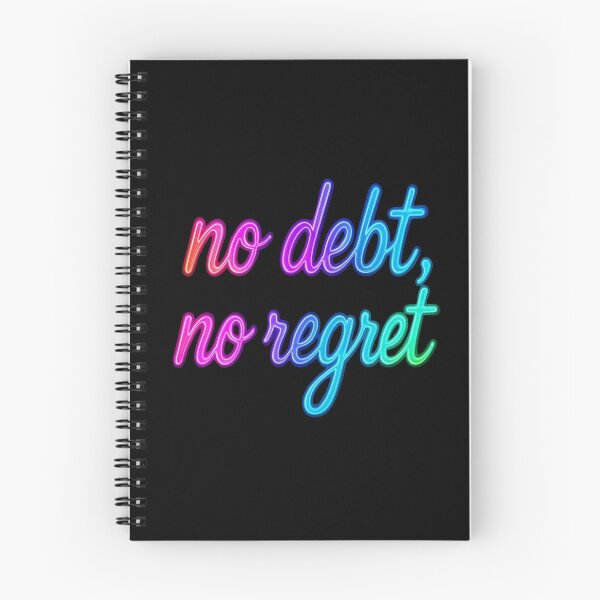 Item preview, No Debt No Regret Neon Gradient Money Mindset  designed and sold by Adappai.