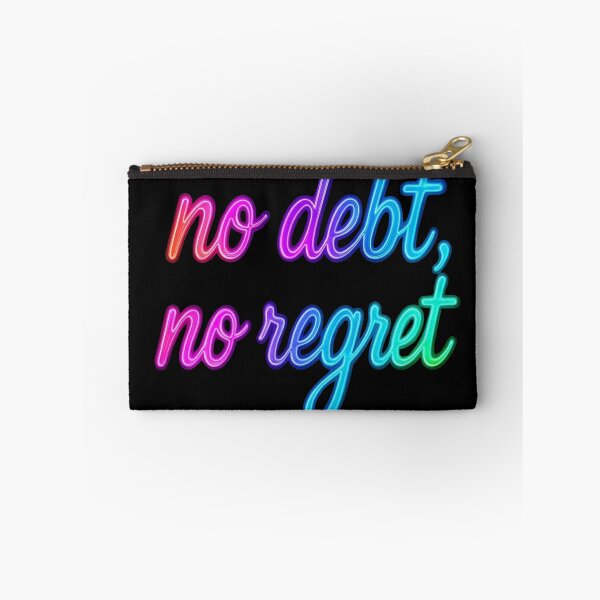Item preview, No Debt No Regret Neon Gradient Money Mindset  designed and sold by Adappai.