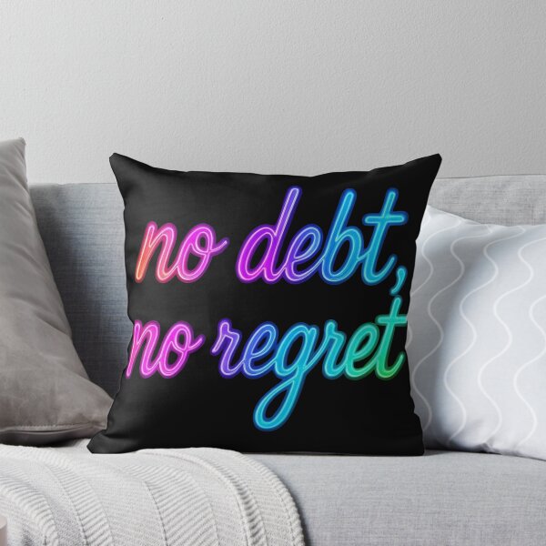 Item preview, No Debt No Regret Neon Gradient Money Mindset  designed and sold by Adappai.