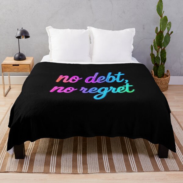 Item preview, No Debt No Regret Neon Gradient Money Mindset designed and sold by Adappai.