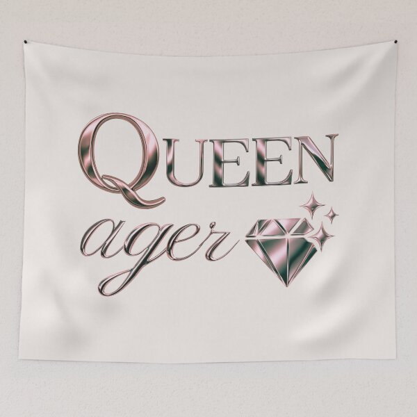 Item preview, Queen Ager – Rose Chrome Diamond Design designed and sold by ScanMood.