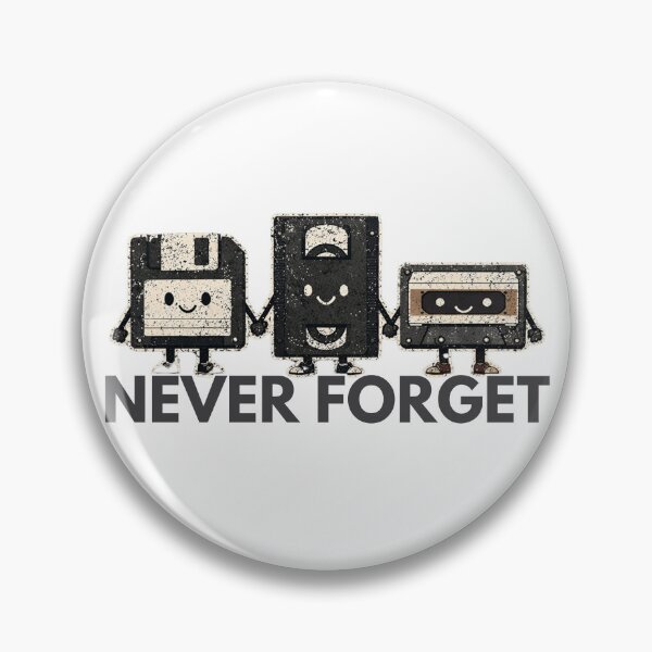 Item preview, Never Forget - Funny 80s 90s Technology Design designed and sold by Nerdventure.