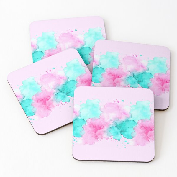 Item preview, Pink and Teal Pastel Watercolor Splash designed and sold by Piotrek0001.