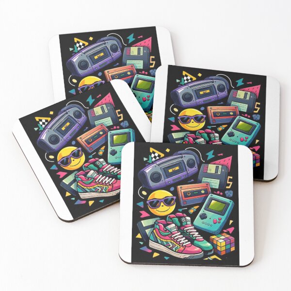 Item preview, 90s Aesthetic Retro Essentials – Nostalgic 90s Kid Gaming & Boombox Illustration designed and sold by OutofOfficeWear.