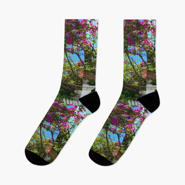 Item preview, Key West pink floral old world charm - pink bougainvilleas | flowing pink vines designed and sold by hollycooper.