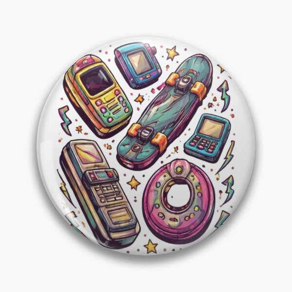 Item preview, Retro 90s Gadgets Illustration – Vintage Tech & Skater Nostalgia Aesthetic designed and sold by OutofOfficeWear.