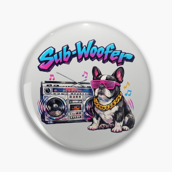 Item preview, Sub-Woofer - Retro 80s Frenchie designed and sold by DigitalGlade.
