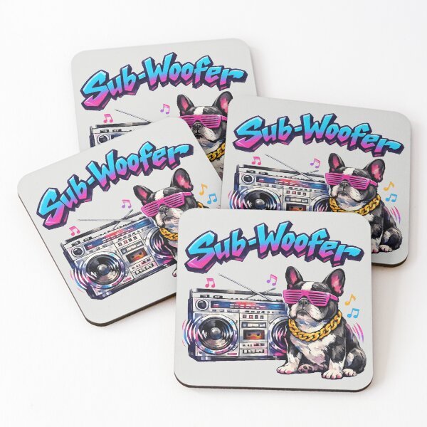 Item preview, Sub-Woofer - Retro 80s Frenchie designed and sold by DigitalGlade.