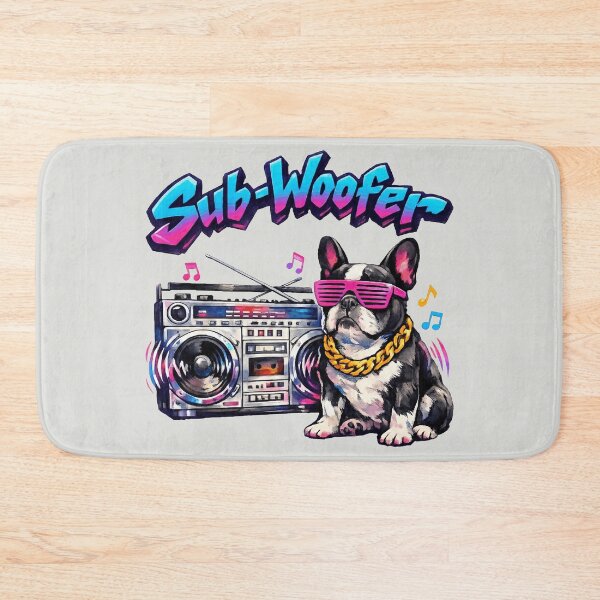 Item preview, Sub-Woofer - Retro 80s Frenchie designed and sold by DigitalGlade.