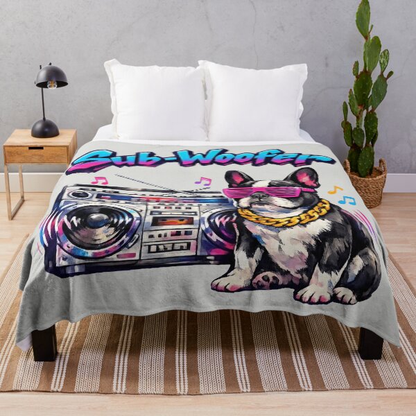 Item preview, Sub-Woofer - Retro 80s Frenchie designed and sold by DigitalGlade.
