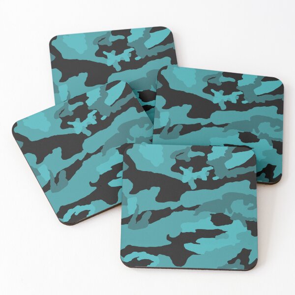 Item preview, Black And Turquoise Camo Pattern Seamless designed and sold by pattern-archive.