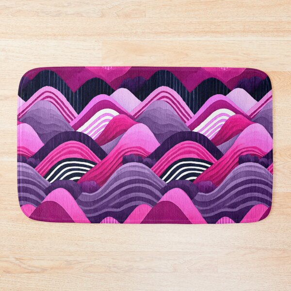 Item preview, Pink and Purple Layered Hills Abstract designed and sold by Piotrek0001.