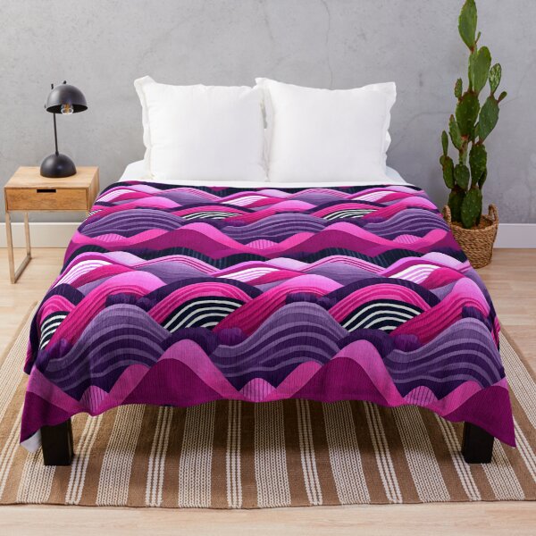 Item preview, Pink and Purple Layered Hills Abstract designed and sold by Piotrek0001.
