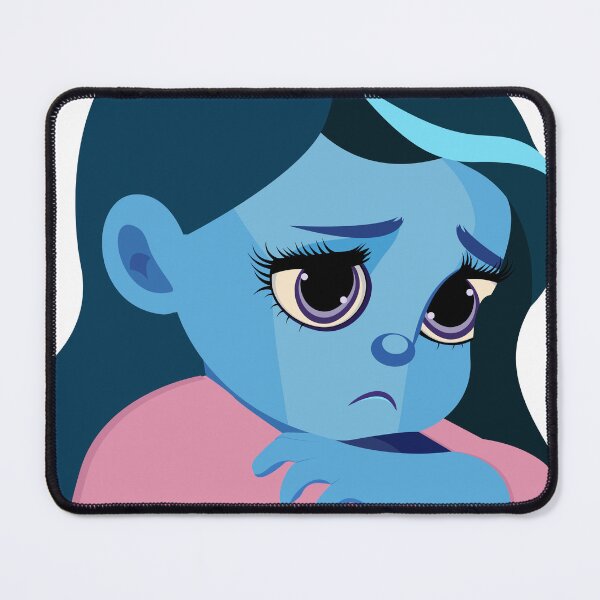 Item preview, Sad Blue Girl Sticker designed and sold by DesignbyAnnaM.