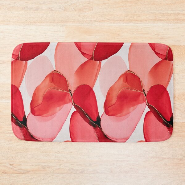 Item preview, Red and Pink Delicate Petal Shapes Art designed and sold by Piotrek0001.