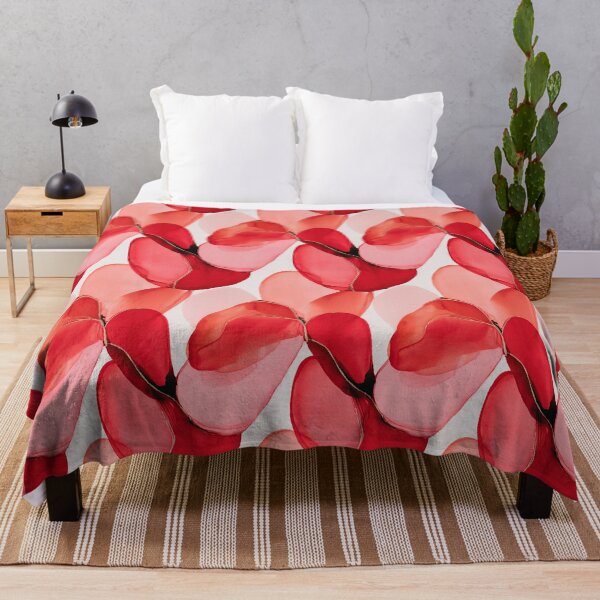 Item preview, Red and Pink Delicate Petal Shapes Art designed and sold by Piotrek0001.
