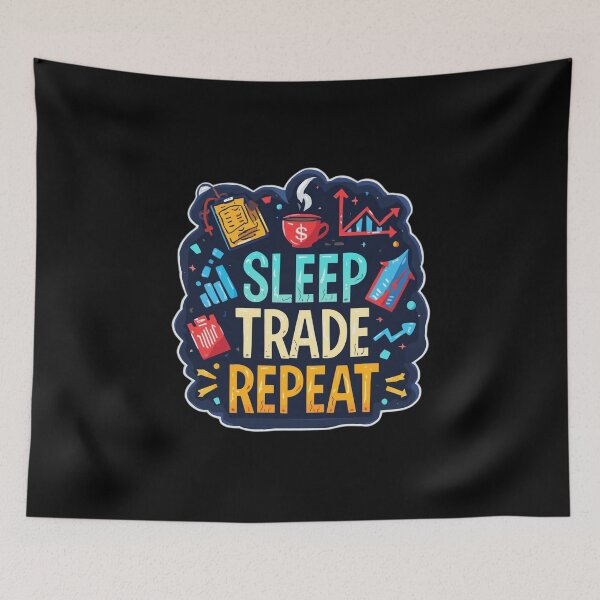 Item preview, Sleep Trade Repeat designed and sold by KapiPrint.