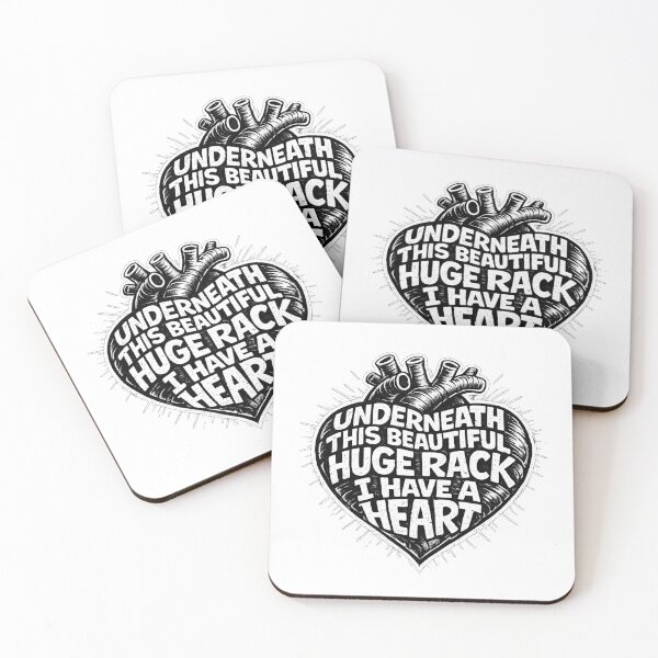 Item preview, Underneath This Beautiful Huge Rack I Have A Heart — Minimalist Typographic Heart designed and sold by VibeOffline Studio.