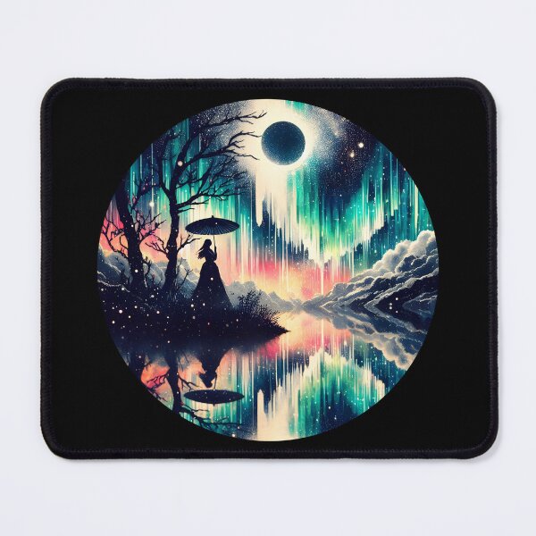 Item preview, Northern Lights and Woman, Ai Generated Art designed and sold by ACC .