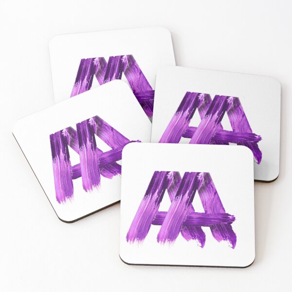 Item preview, Purple AA initial in paint stroke designed and sold by serenebookworm.