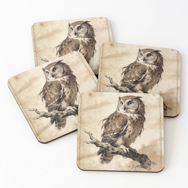Item preview, Antique Eurasian Eagle-Owl Illustration designed and sold by Jeeklsdotcom.