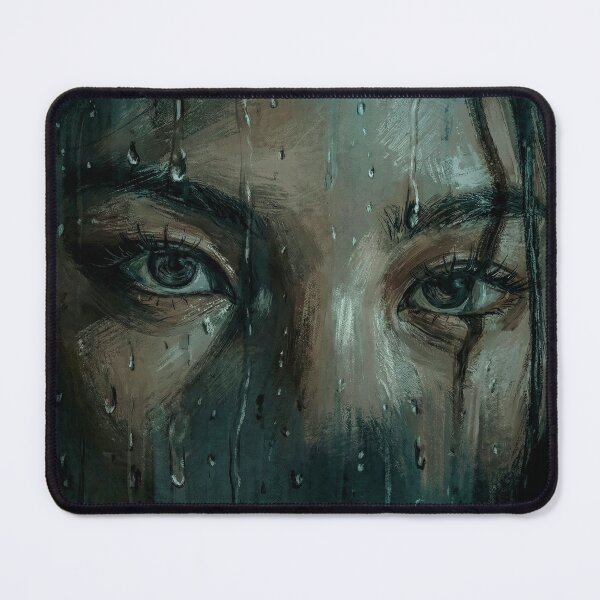 Item preview, Face in window with raindrops designed and sold by yogihawaii.