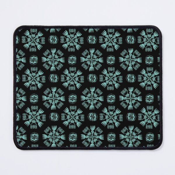 Item preview, Antique Furniture Decorations Radial Teal on Black designed and sold by Digitalmyth's Designs.