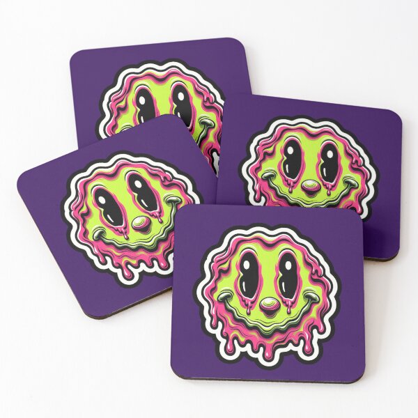 Item preview, Melting Neon Psychedelic Smiley Face designed and sold by Modavedrake.