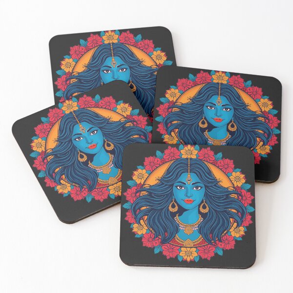 Item preview, Divine Goddess Kali Mahakali Spiritual Mandala Portrait Art designed and sold by shemodas.