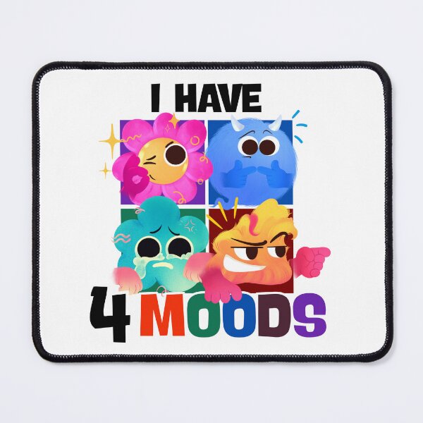 Item preview, I Have 4 Moods Funny Relatable Character Doodle designed and sold by ChathuStrokes.