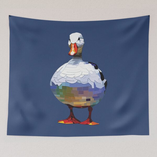 Item preview, mosaic white duck designed and sold by designmari.