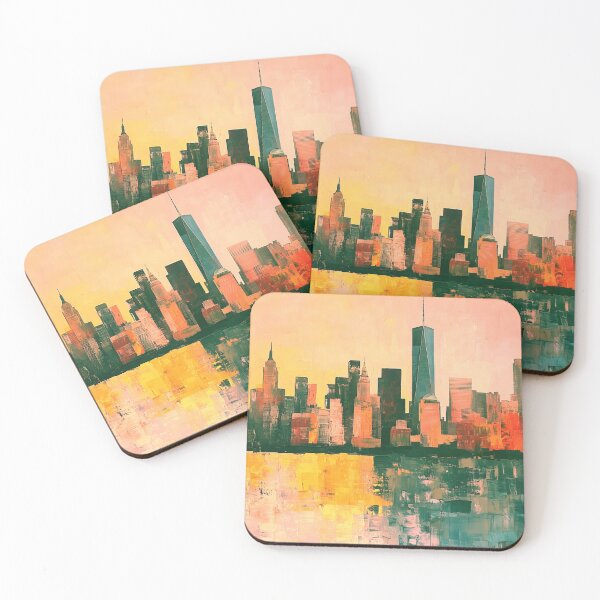 Item preview, NYC Skyline – Golden Ember Reflections designed and sold by SkylineVistas Designs.