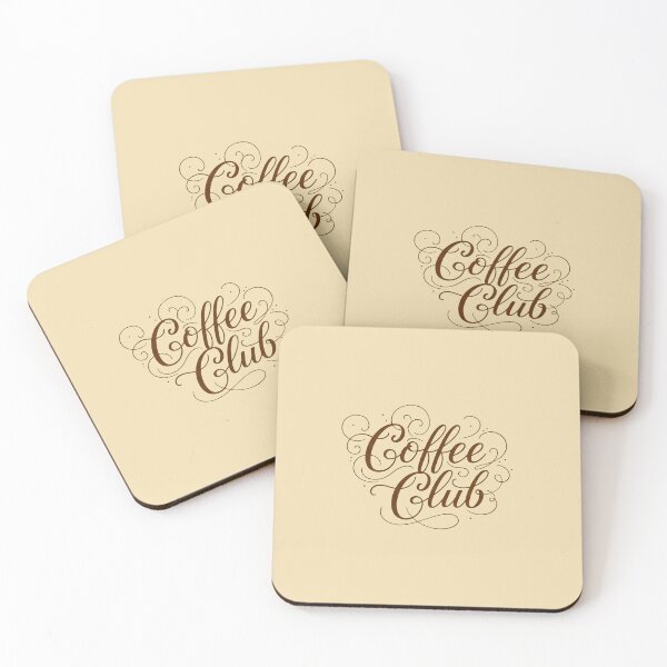 Item preview, Coffee Club - Elegant Hand Lettered Design designed and sold by WowDezign.
