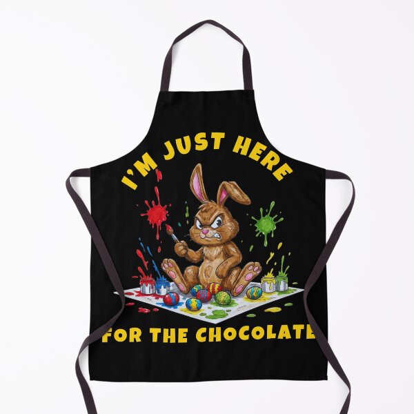 Item preview, Funny Easter Bunny Just Here For The Chocolate – Angry Rabbit Painting Eggs Graphic Design designed and sold by Fragy72.
