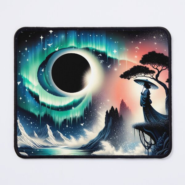 Item preview, Northern Lights and Woman, Ai Generated Art designed and sold by ACC .