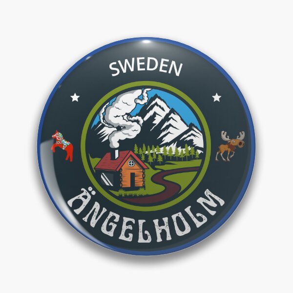 Item preview, Ängelholm Sweden Emblem | Scandinavian Travel Badge Design designed and sold by World Designs.