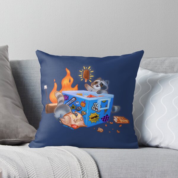 Item preview, Cute raccoons camping and finding a snack designed and sold by CosmicNCozy.