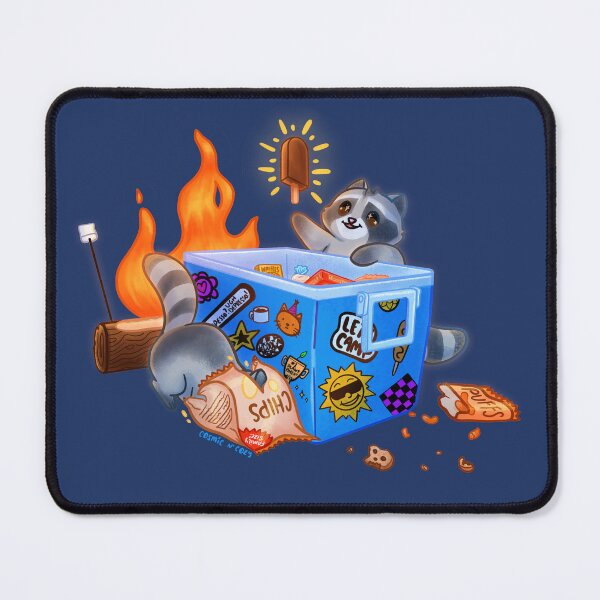 Item preview, Cute raccoons camping and finding a snack designed and sold by CosmicNCozy.