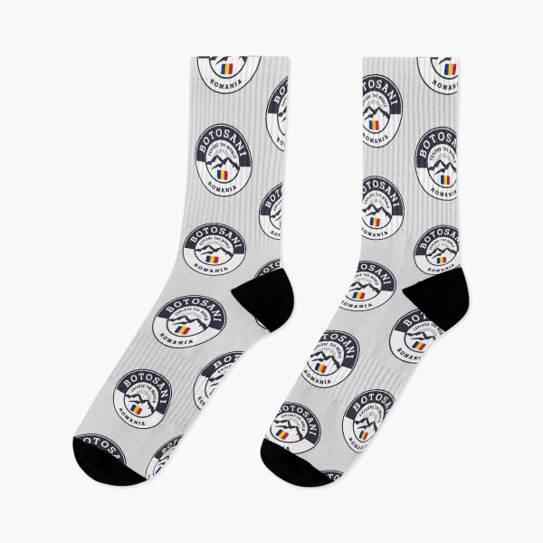 Item preview, Botoşani Romania | Black and White Travel Crest designed and sold by World Designs.
