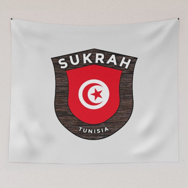 Item preview, Sukrah Tunisia | Flag Shield Travel Emblem designed and sold by World Designs.