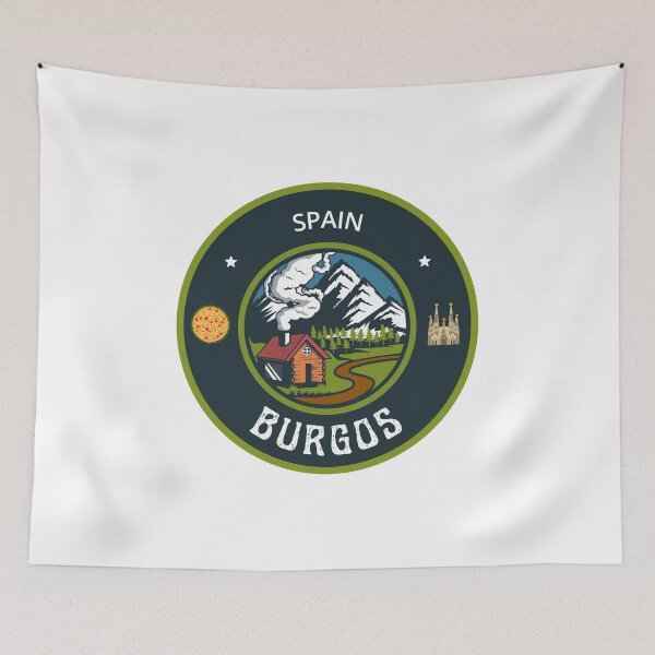 Item preview, Burgos Spain | Green Travel Emblem designed and sold by World Designs.