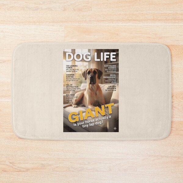 Item preview, Great Dane Giant: Funny Dog Life Magazine Cover Art designed and sold by FrancophileFun.