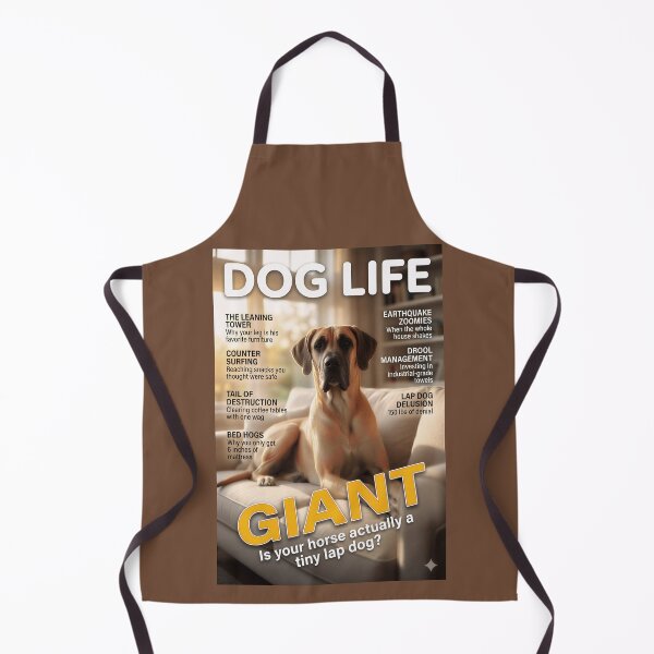 Item preview, Great Dane Giant: Funny Dog Life Magazine Cover Art designed and sold by FrancophileFun.