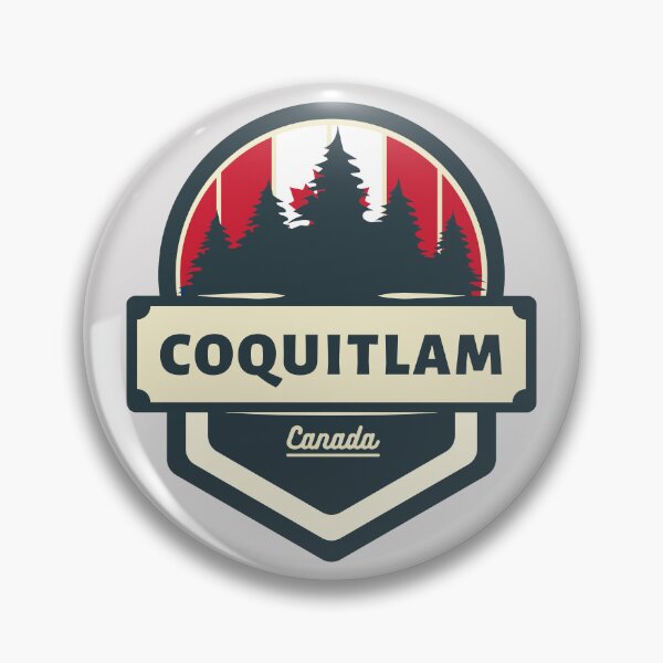 Item preview, Coquitlam Canada | Retro Vintage Travel Badge designed and sold by World Designs.