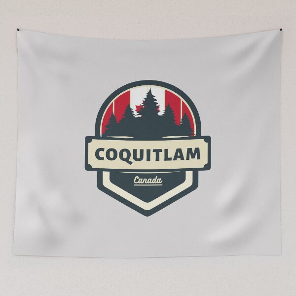 Item preview, Coquitlam Canada | Retro Vintage Travel Badge designed and sold by World Designs.