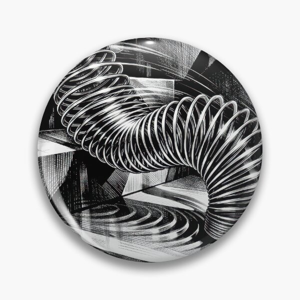 Item preview, Metal Slinky on Steps in Monochrome designed and sold by Maria Dryfhout.