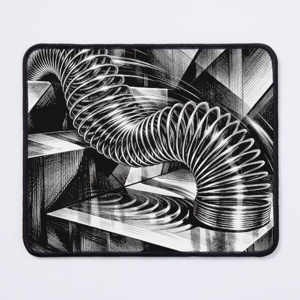 Item preview, Metal Slinky on Steps in Monochrome designed and sold by Maria Dryfhout.